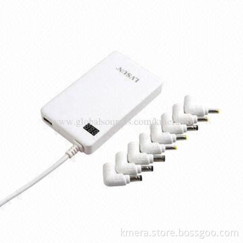 Ultra-slim Universal Laptop AC Adapter with Digital LED Display, 2.1A USB Output, Fast Charging